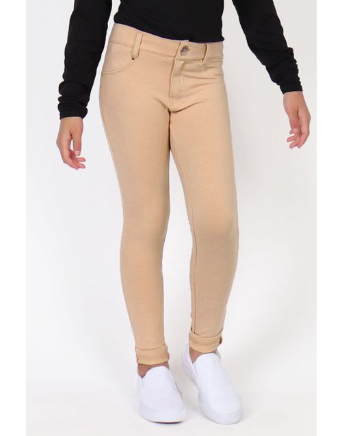 Girl's Moleton skinny pants (12/pk) Avail. 7 Colors. (Stretchy Pants)