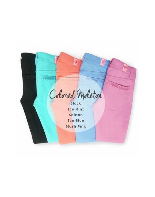 Girl's Moleton Stretch Pant W/ Crochet Trim Back Pocket (12/pk) Avail. 5 Colors