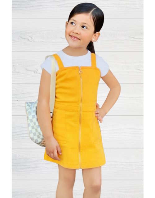 Girl's Bulk Stretch Denim Dress w/ Zip Detail (12/pk) Avail. 2 Colors