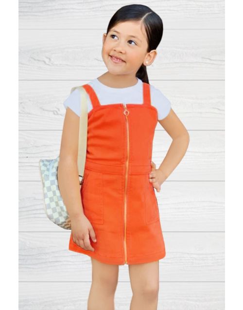 Toddler's Bulk Stretch Denim Dress w/ Zip Detail (12/pk) Avail. 2 Colors