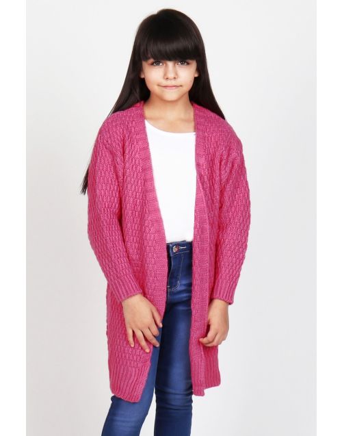 Girls chunky knit cable knit cardigan sweater (6/pk) Avail 1 color