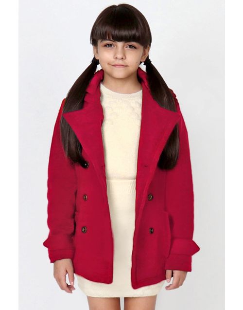 Girl's Peacoat Jacket W/ Hoodie (8/pk) Avail 4 colors