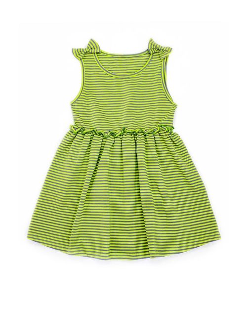 Toddler's Stripe Dress w/ Shoulder Bow (10/pk) Avail. 1 Color
