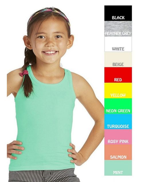 Toddler's Solid Racerback Tank w/ Cutout Lace (12/pk)
