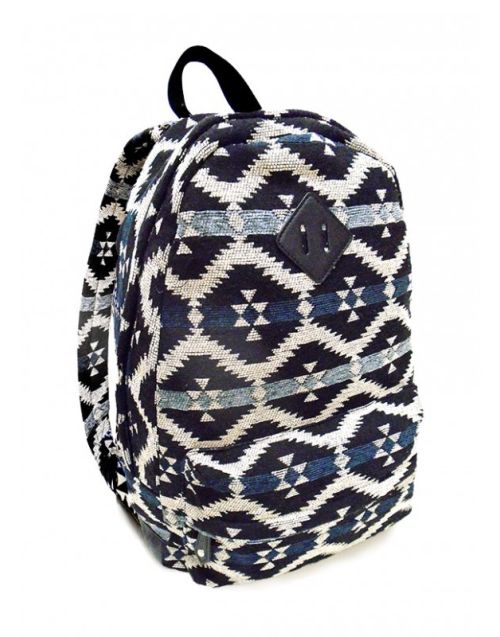 Jacquard Weave Backpack with Black/ White Diamond Shape- Yarn Dye (3/pk)