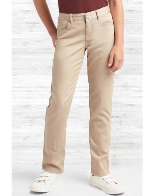 Girl's Super Soft Twill Pant Reg Fit w/ Insert Adjustable waistband (12/pk) Avail. 3 Colors
