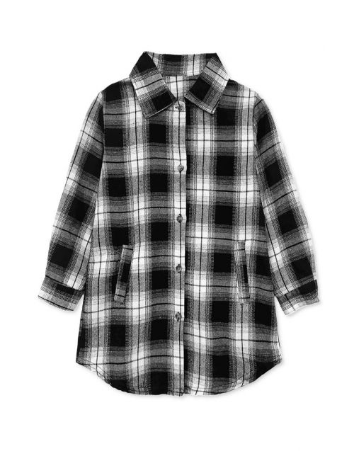 Girl's Brush Flannel Shirt w/ Insert Pockets (6/pk)