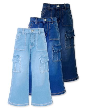 Toddler's Premium Denim Cargo Jeans  w/Pork Chop Pockets