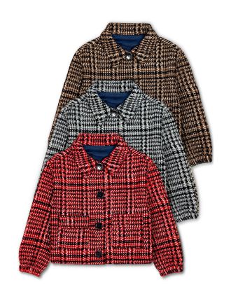 Toddler's Flannel Shacket W/Front Pockets Fully lining & Elastic Back Waist